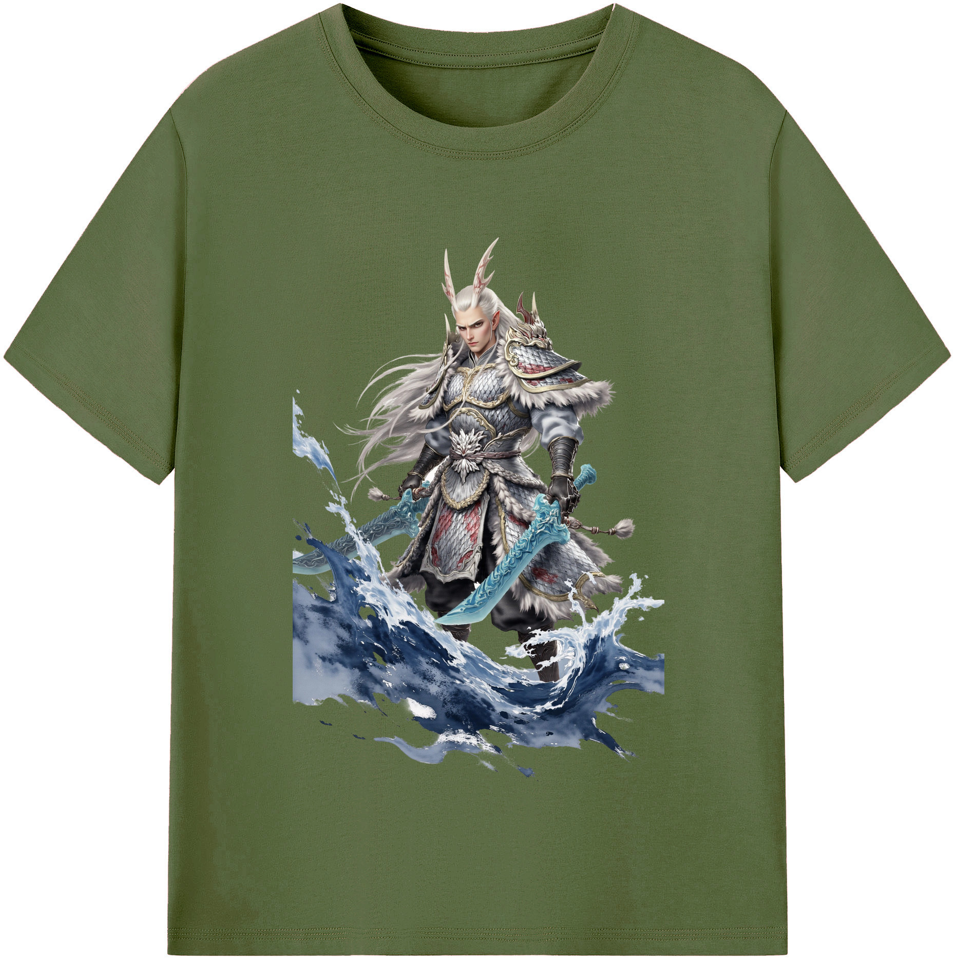 （画像用） Ne Zha 2 ナタ 魔童の大暴れ 綿100％半袖Tシャツ（フロントプリント）